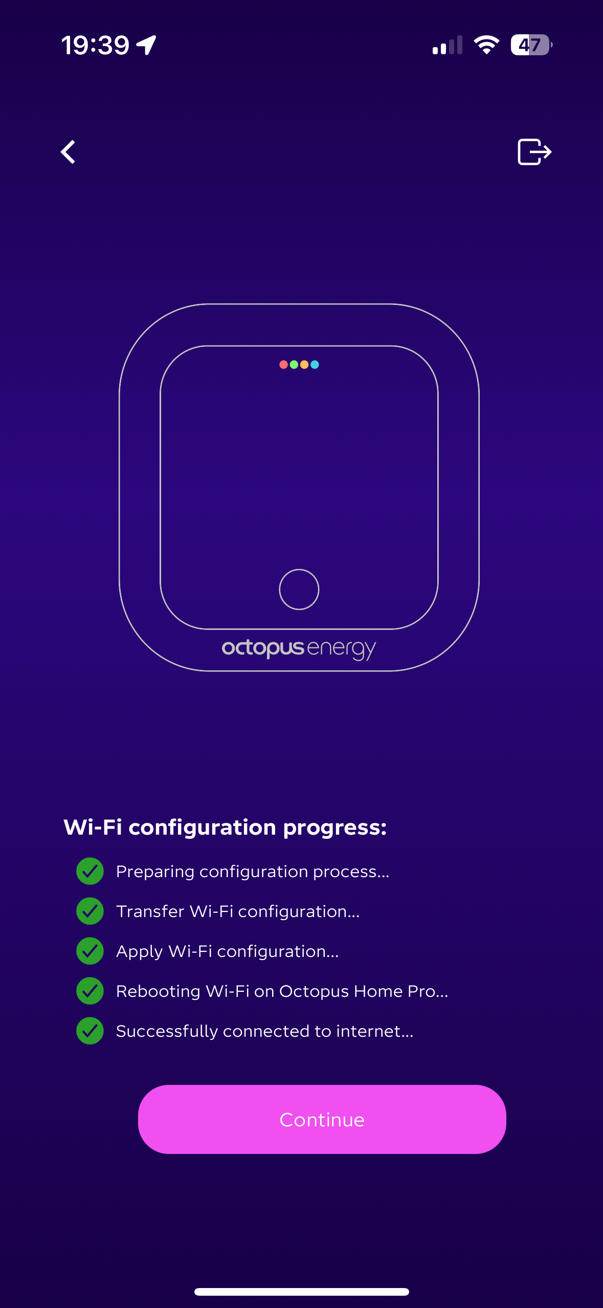 Wi-Fi Setup Complete